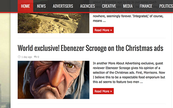 Scrooge casts a critical eye over the current crop of Christmas Advertising