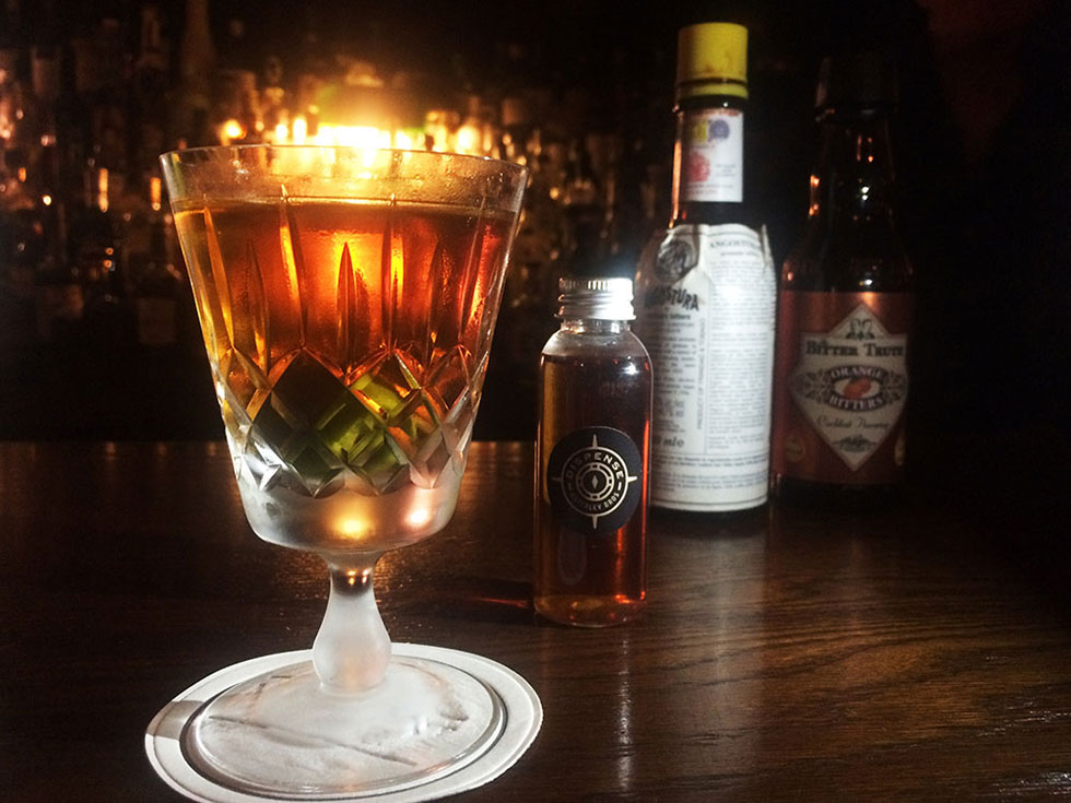 Nate Brown's Merchant Club cocktail using Asterley Bros. Dispense