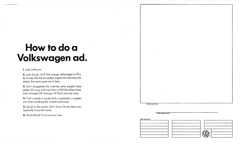 How to write a VW ad